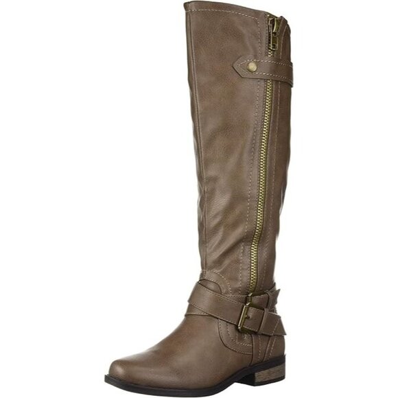 NWOT Rampage 5 Hansel Zipper Buckle Knee-High Riding Boot 125661 - Picture 1 of 3